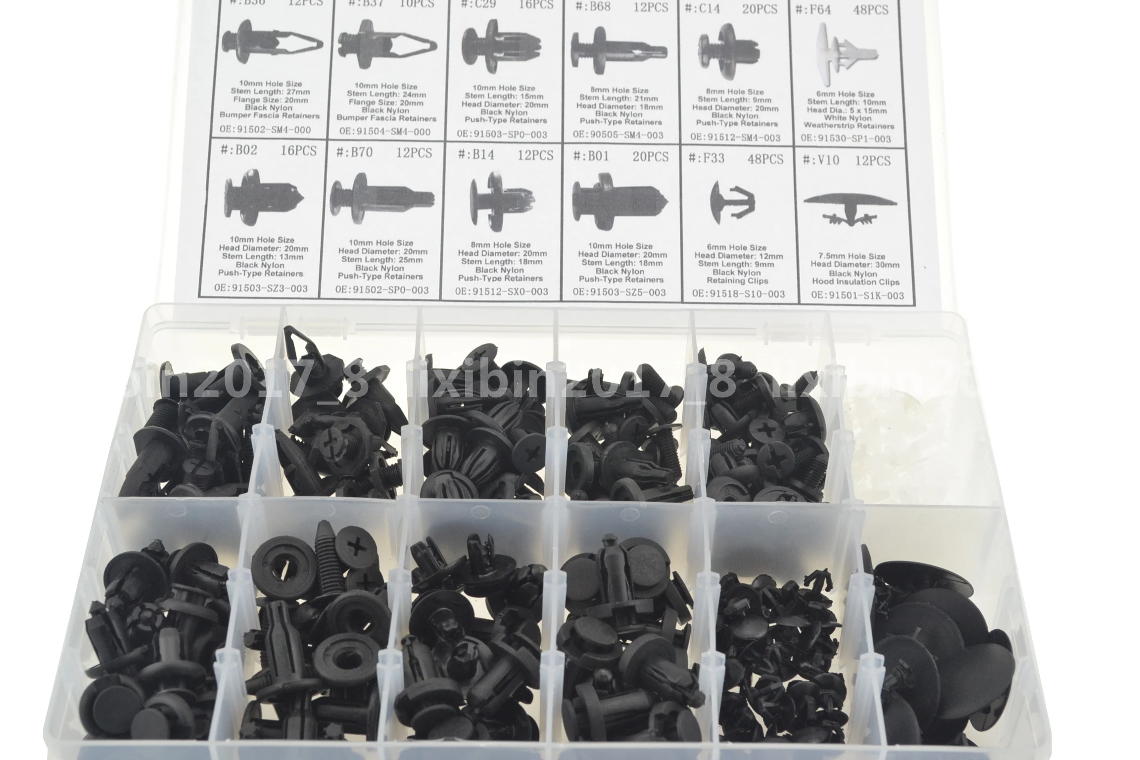 242pcs Door Pannel Clips Trim Mountings Retainer Fastener Screws Bumper Towing Eye Hook Bracket Rivet Repair Components