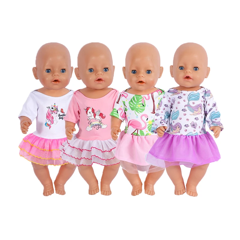 

18-дюймовая кукольная одежда, модный повседневный костюм Reborn New Born Baby Doll, платье ручной работы для кукол, аксессуары, детские игрушки «сделай сам»