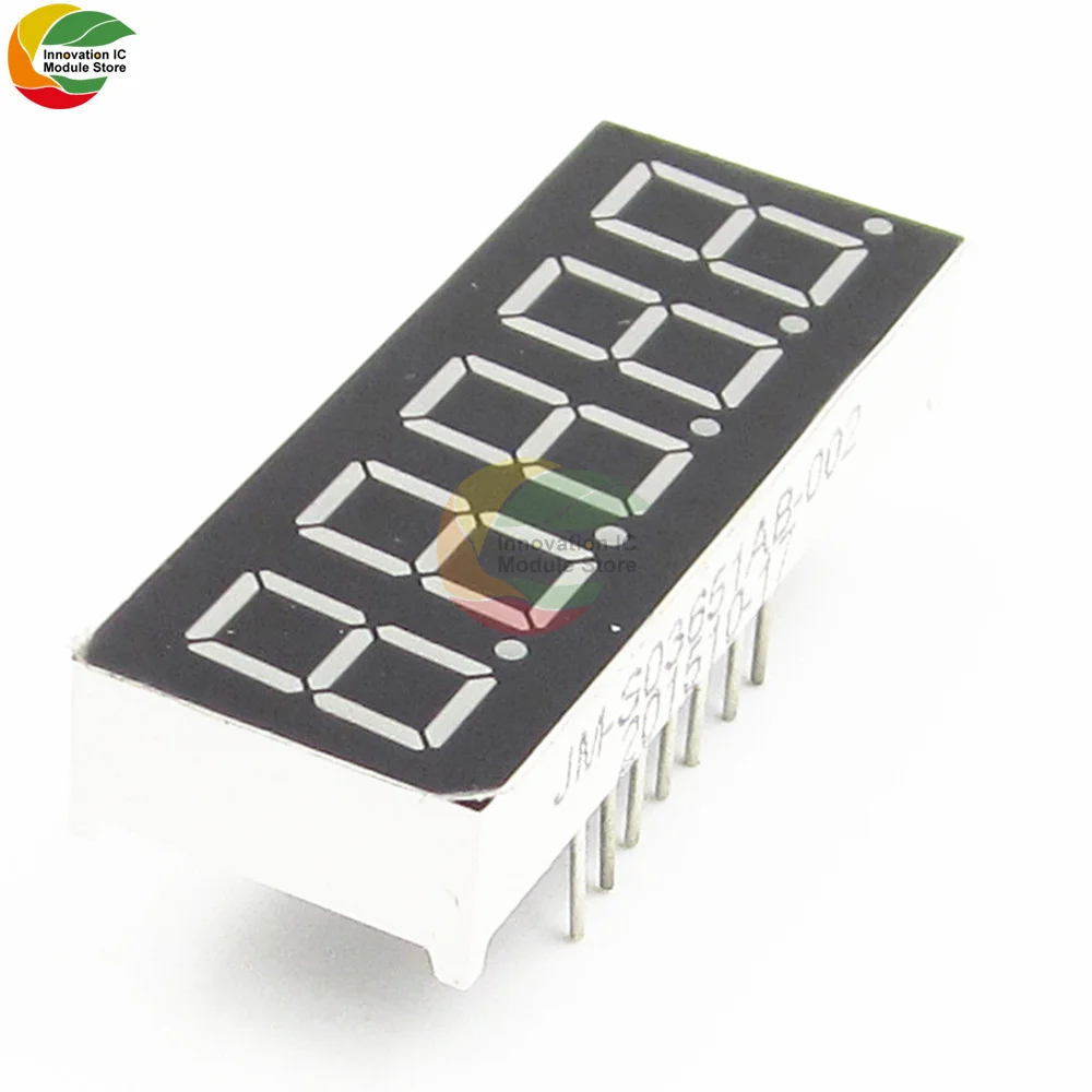 Ziqqucu 0.36 Inch 5-bit LED 7-segment Common Cathode Digital Tube Blue LED Digital Tube LED Display Common Cathode Digital Tube