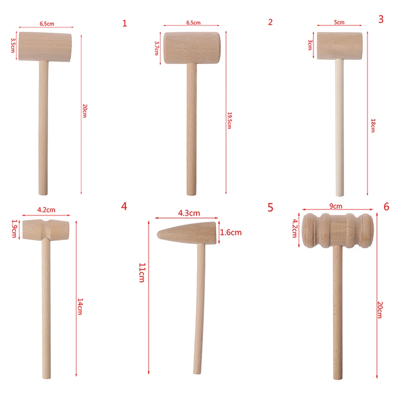 1Pcs Wooden Hammer Mallet Carving Tool Leather Craft Jewelry Making Hammer Tool