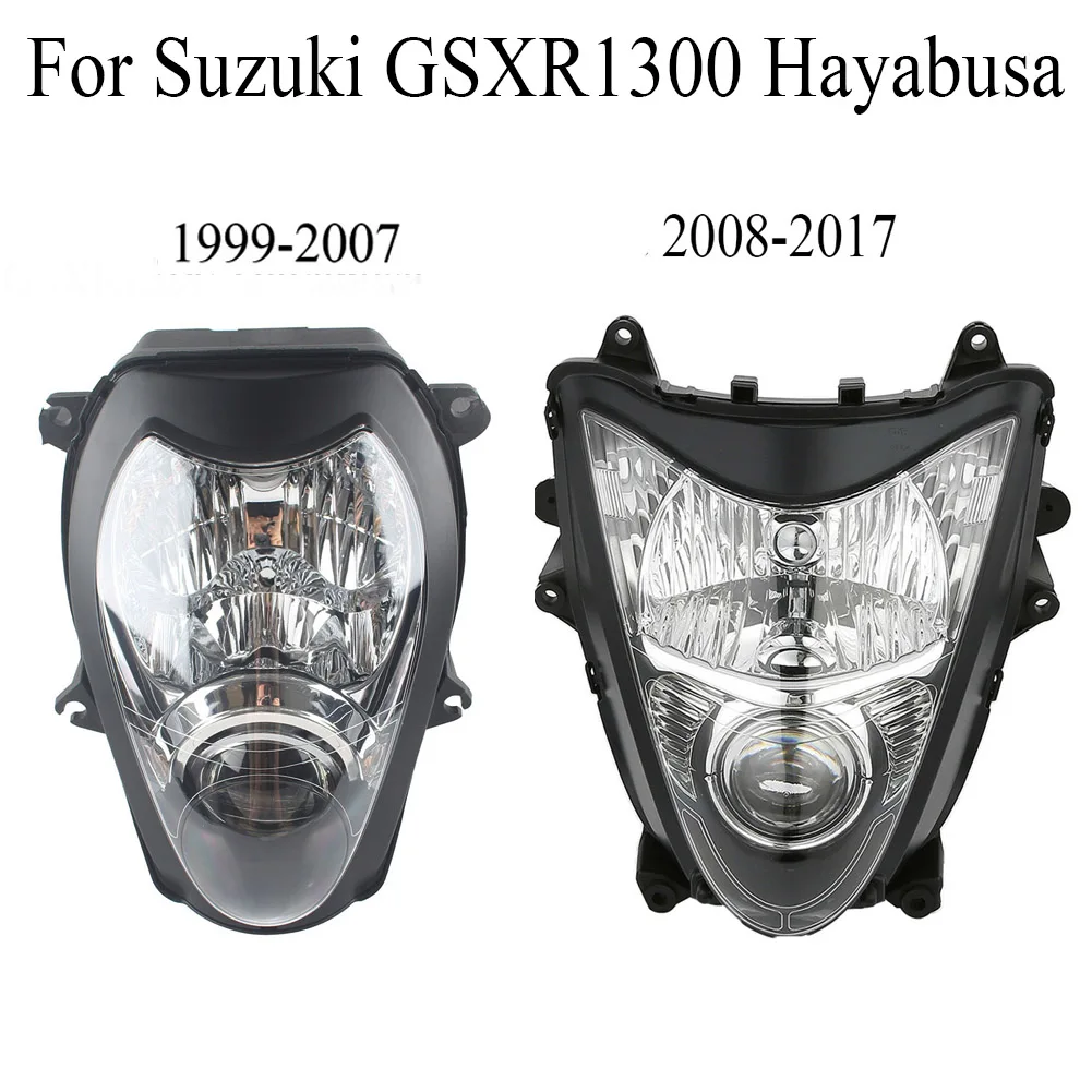 

Front Headlight Lamp Assembly For Suzuki Hayabusa GSXR1300 1999-2008 2009 2010 2011 2012 2013 2014 2015 2016 2017