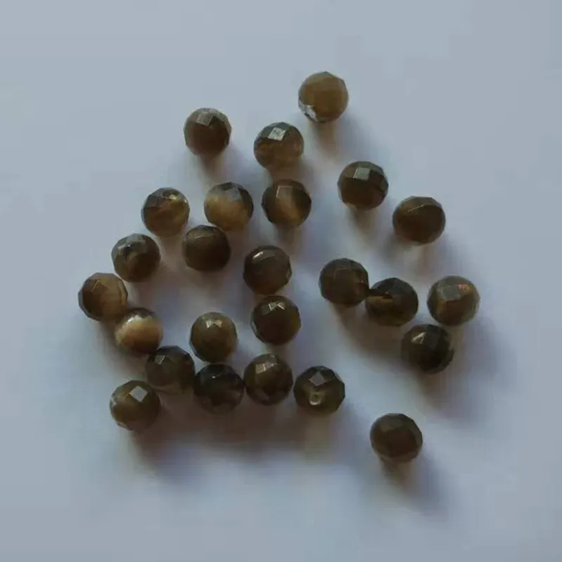 8mm facet cats eye round beads,about 1.0mm hole size, one hole for your jewelry use,25 pieces per lot