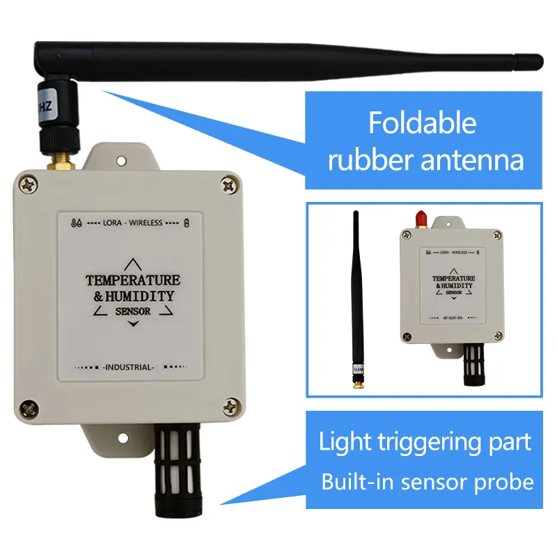 LoRa Sensor,Temperature and Humidity Data Logger, Wireless Hygrometer with Thermometer, Long Range Moisture Detector