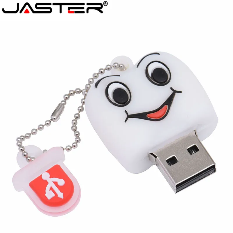 JASTER Pen Drive Gift Teeth Cute Model 8GB 16GB 32GB 64GB USB Flash Drive Tooth Flash Memory Stick Pendrive Dentist U Disk 4GB