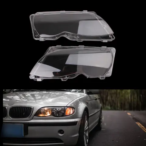 BMW E46 Headlight Lens Cover 2pcs YAM