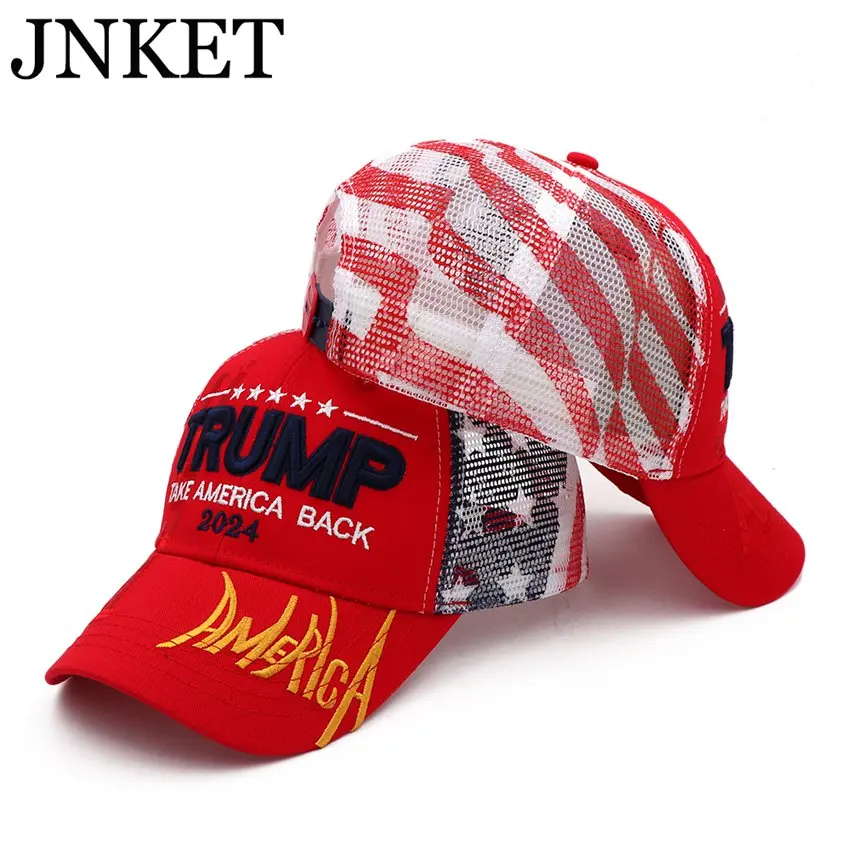 

JNKET Trump 2024 Baseball Cap US Presidential Election Hat Unisex Breathable Mesh Hat Trucker Hat Outdoor Sports Cap Casquette