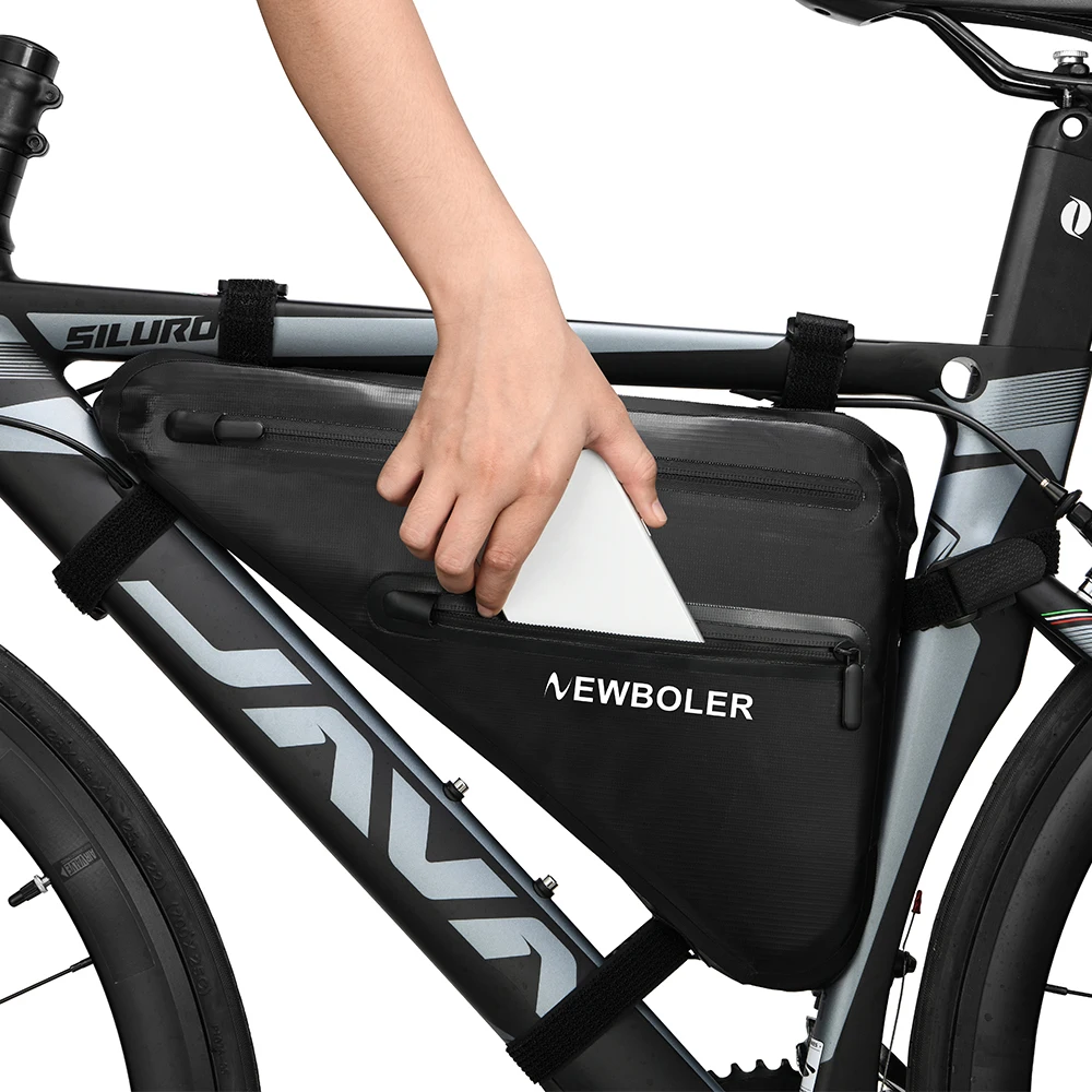 NEWBOLER Bicycle Bag Rainproof Large Capacity MTB Road Bike Frame Bag Triangle Pouch Waterproof Caulking Bag Pannier Accessories