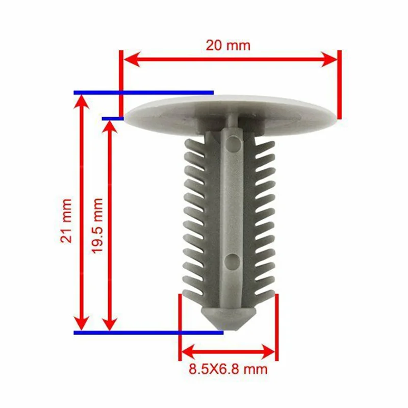 20pcs Car Roof Headliner Clips Trim Panel Retainer Nylon Fasteners Automotive Interior Accessories For Toyota Hiace 63399-26050