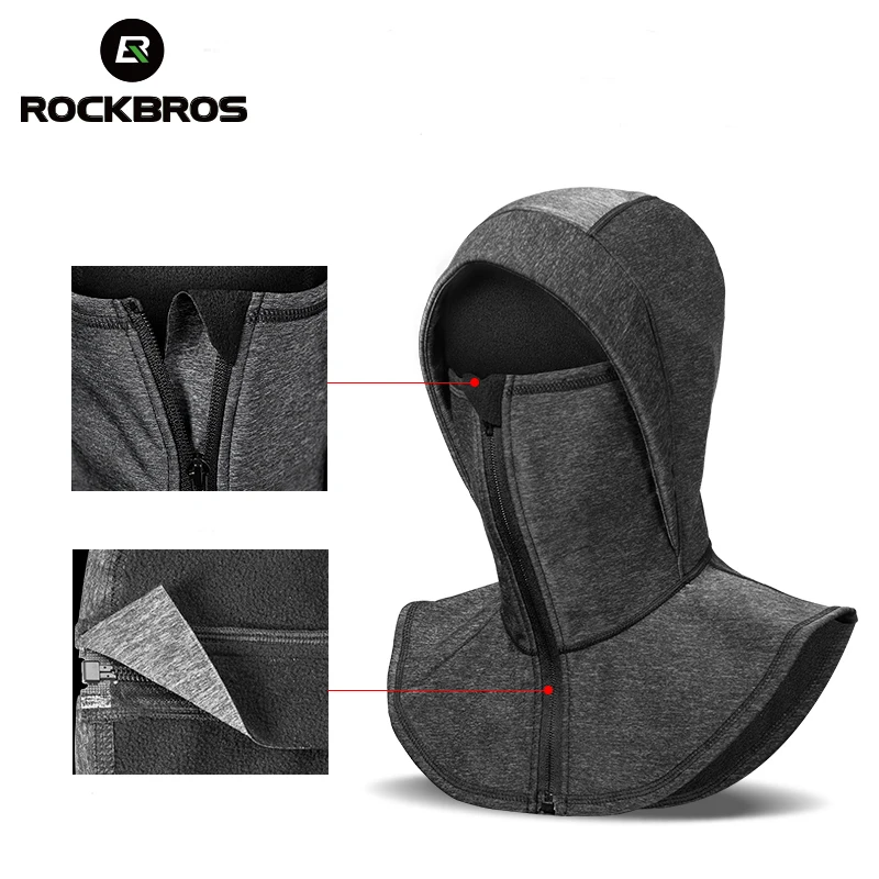 ROCKBROS Winter Face Mask Cycling Thermal Half Face Mask Balaclava Skiing Running Snownboard Sport Hat Mask Neck Warmer Headwear