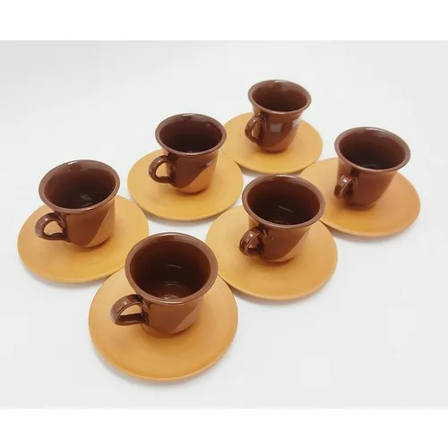 DOLBOVI 6 person 12 Piece Coffee Set Pottery Tea Coffee Set