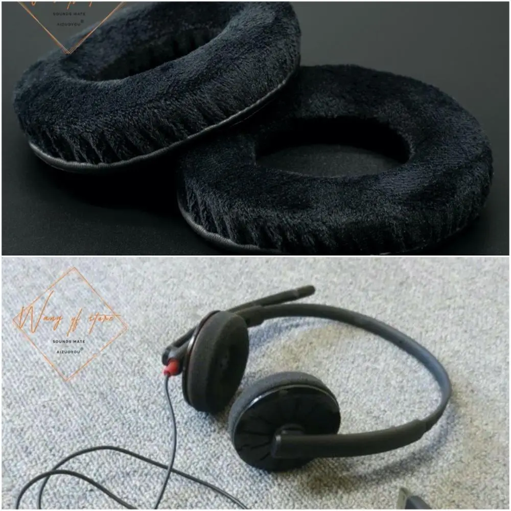 سميكة القطيفة المخملية بطانة للأذن وسادة ل Plantronics Blackwire C320-M سماعة الكمال الجودة ، وليس رخيصة الإصدار