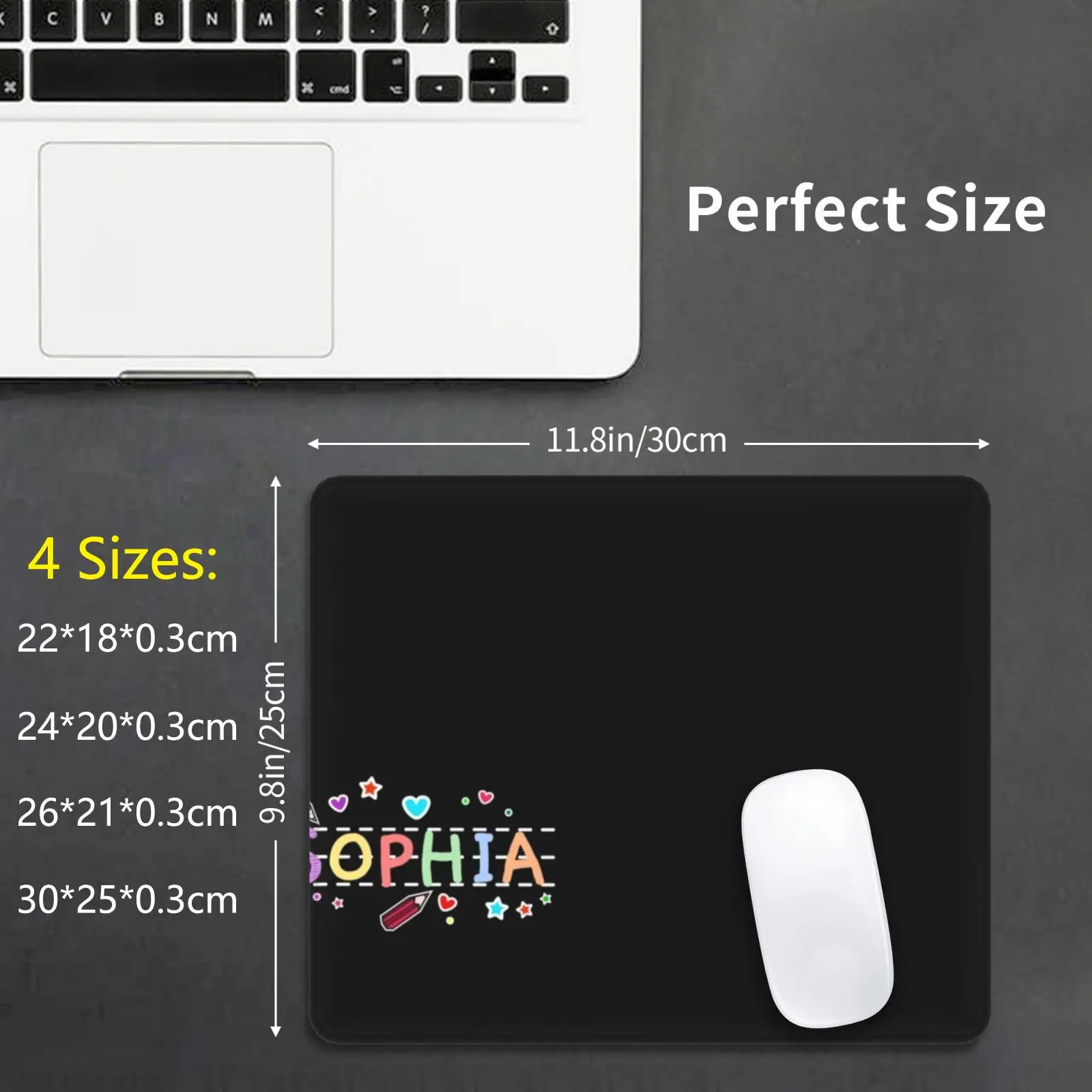 Sophia First Name Mouse Pad 360 Sophia First Name Back To School Style Kindergarten Cute