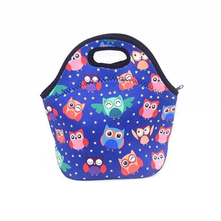 Thermal Insulated Print Neoprene Lunch Bag for Women Kids Lunch Bags Cooler Insulation Lunch Box Food Bag