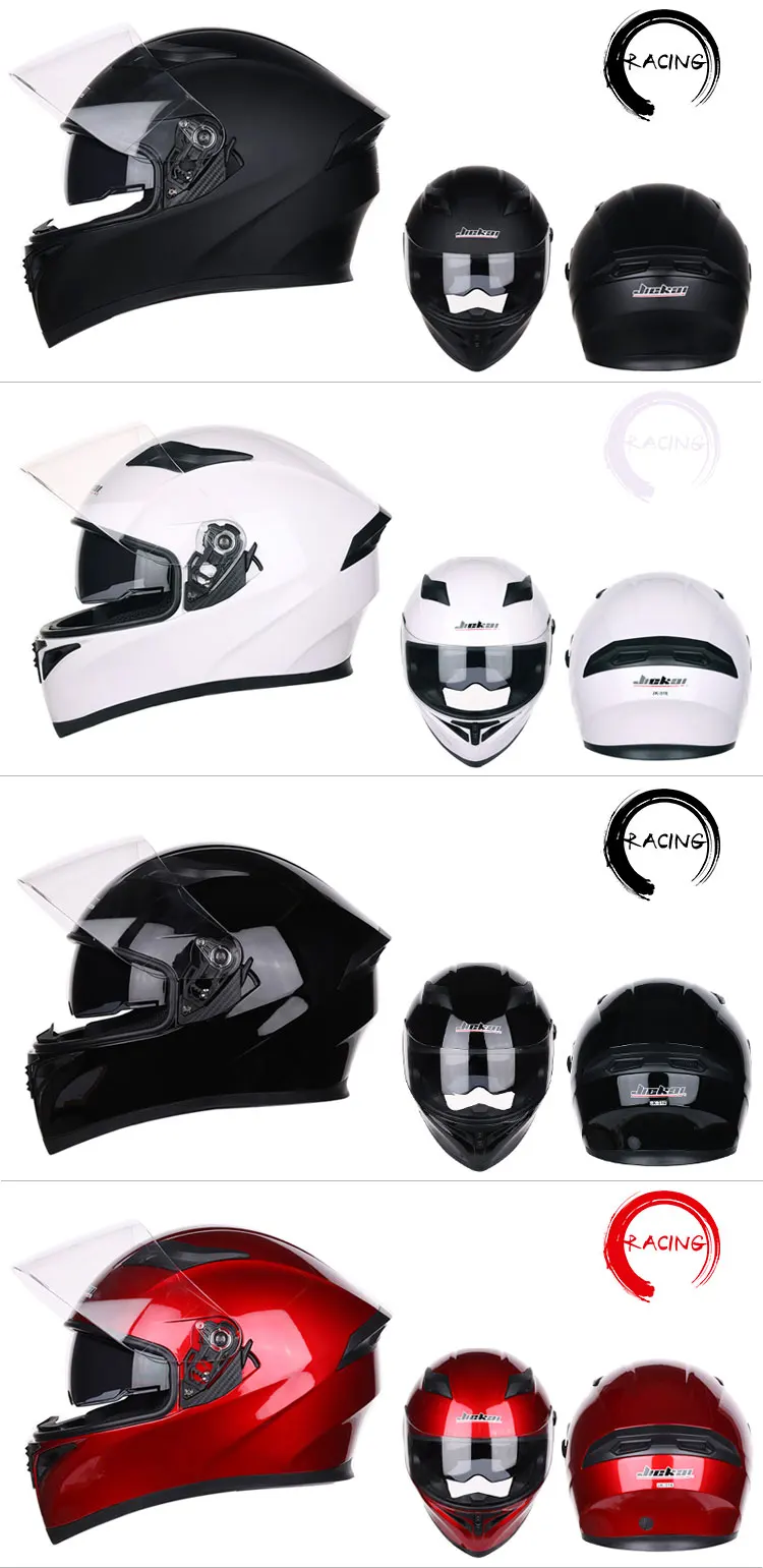 JIEKAI Four Seans Full Face Classic Motorcycle Go kart helmet MTB ATV Motorbike headguard casque casco capacete