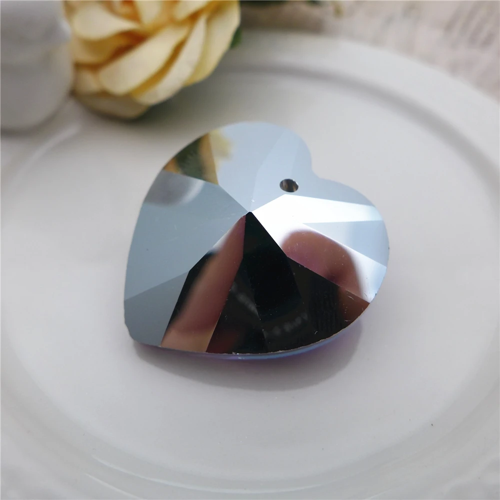 glass heart charm 10/14/18/27 mm crystal love beads jewelry making necklace making supplies earring pendant diy faceted loose