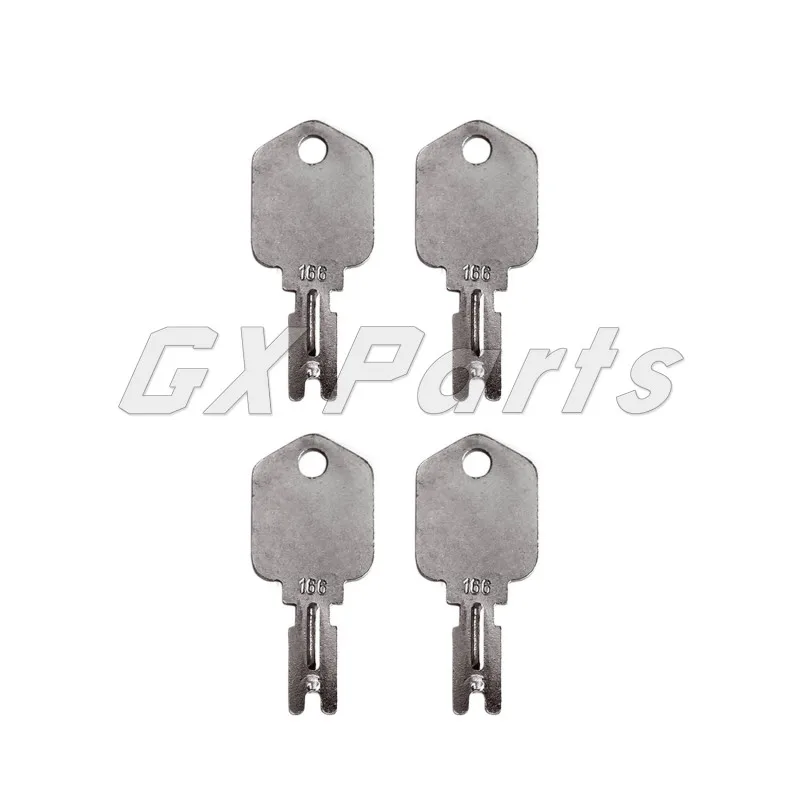 4 PCS Forklift Key 1430 166 for Pollak Clark Yale Hyster Komatsu Mustang Gradall Gehl Daewoo Doosan A214062 5133504