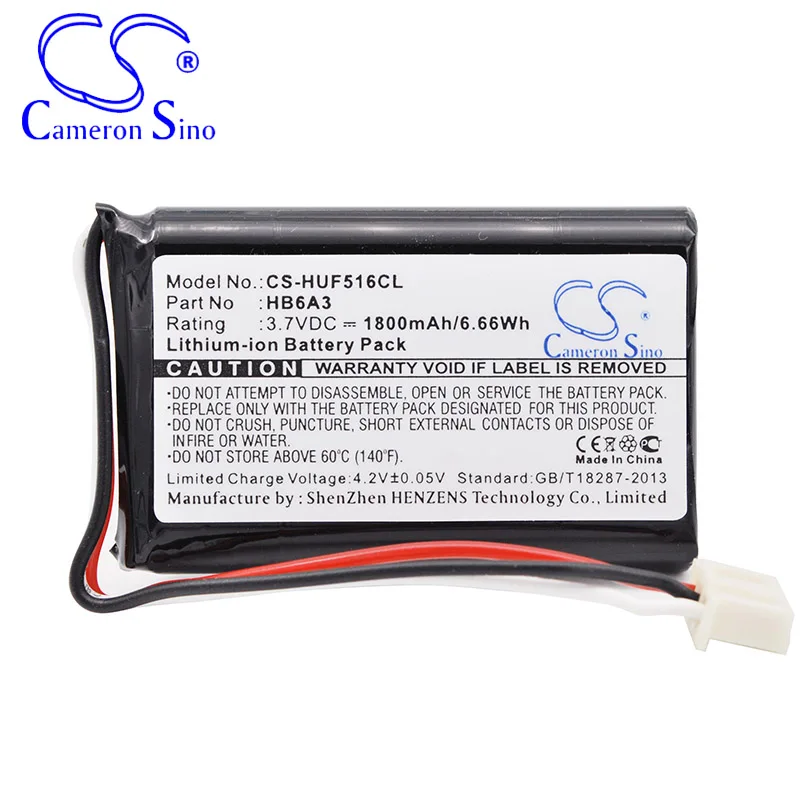 Batería de cámara inalámbrica para teléfono móvil Huawei, pila fija de 1800mAh, compatible con modelo F501, F516, F530, FP515H, ETS5623, HB6A3