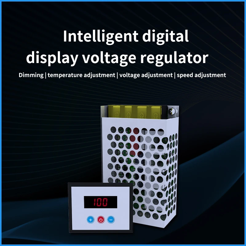 6KW AC 220V Smart Digital Display SCR Voltage Regulator Touch/Button Isolated Power Supply Buzzer Infrared Remote Control