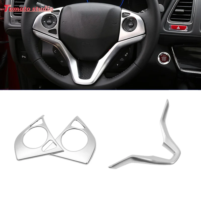 

For Honda HR-V HRV Vezel 2015-2018 ABS Steering Wheel Panel Cover Bezel Trim Insert Badge Molding Garnish Decoration Accessories