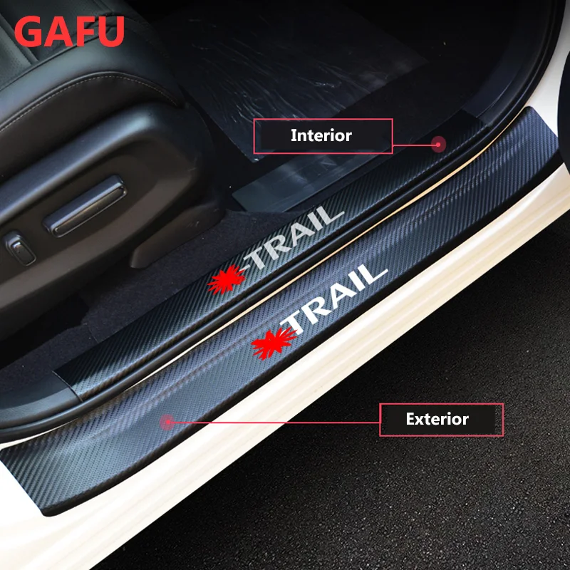 

For Nissan X Trail XTrail ROGUE T32 2014 2019 2020 Door Sill Scuff Plate Guards Threshold Protector Stickers Car Accessories