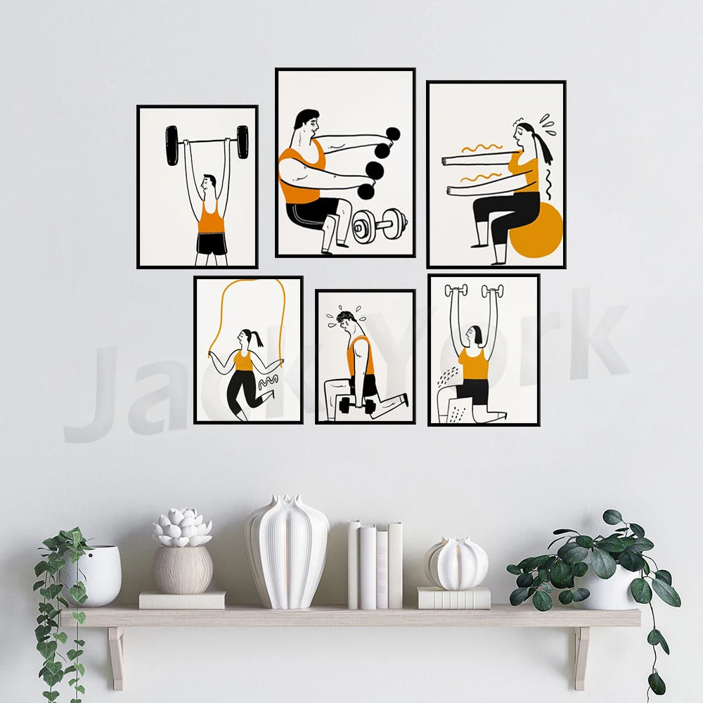 Fitness/ P.E. Gallery Wall - physical education, gym, locker room decor, PE,fitness art,gym teacher,coach, athletics, weights