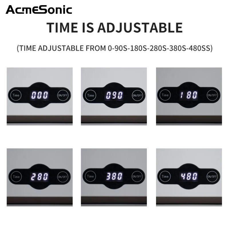 ACMESONIC Professional Ultrasonic Jewelry Cleaner with Digital Timer for Eyeglasses, Rings, Coins