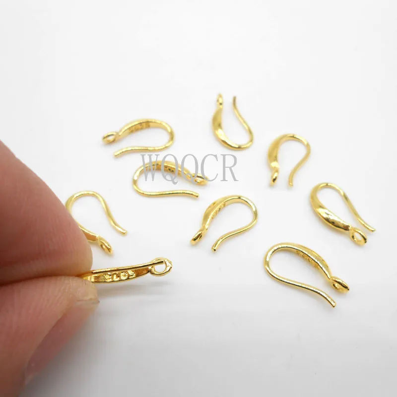 New 10 Pieces / More 925 Tremella Hook Lettering Ear Hook Earrings DIY Jewelry Accessories Gold Silver Wholesale Jewelry Making