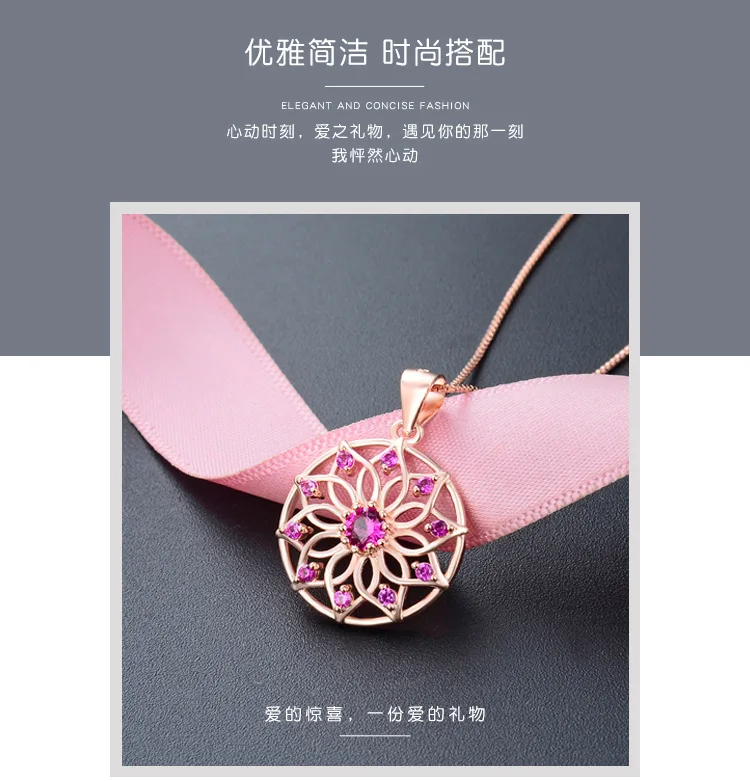 Band Necklace Pink Lotus ,Brand New Thomas Style Glam Fashion Good Jewelry For Women 2020 Ts Gift In 925 Sterling Silver