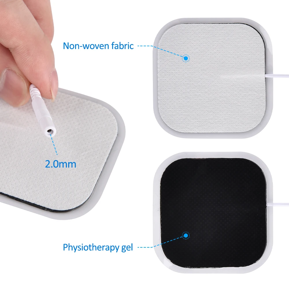 4*4cm/5*9cm EMS Electrode Pads Nerve Muscle Stimulator Silicone Gel Tens Electrodes Digital Acupuncture Physiotherapy TENS Pads