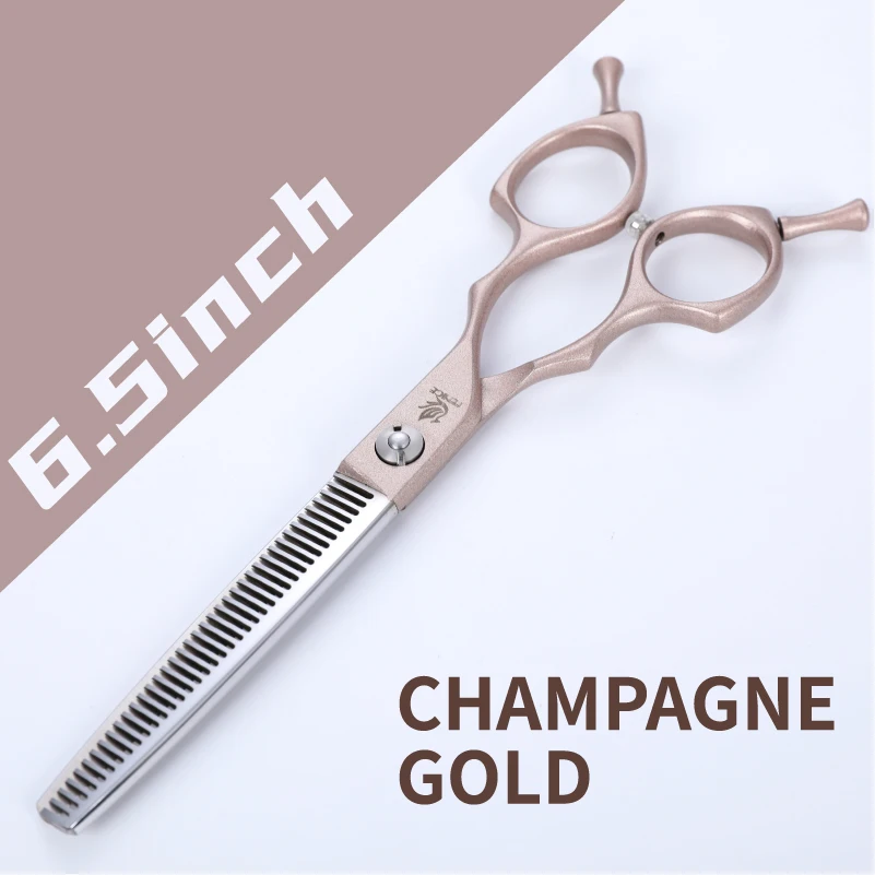Fenice JP440C 6.5/7,0 inch Professional Dog Pflege Ausdünnung Schere Bunte Pet Scheren Rot/Champagner/Blau/schwarz/Lila 9