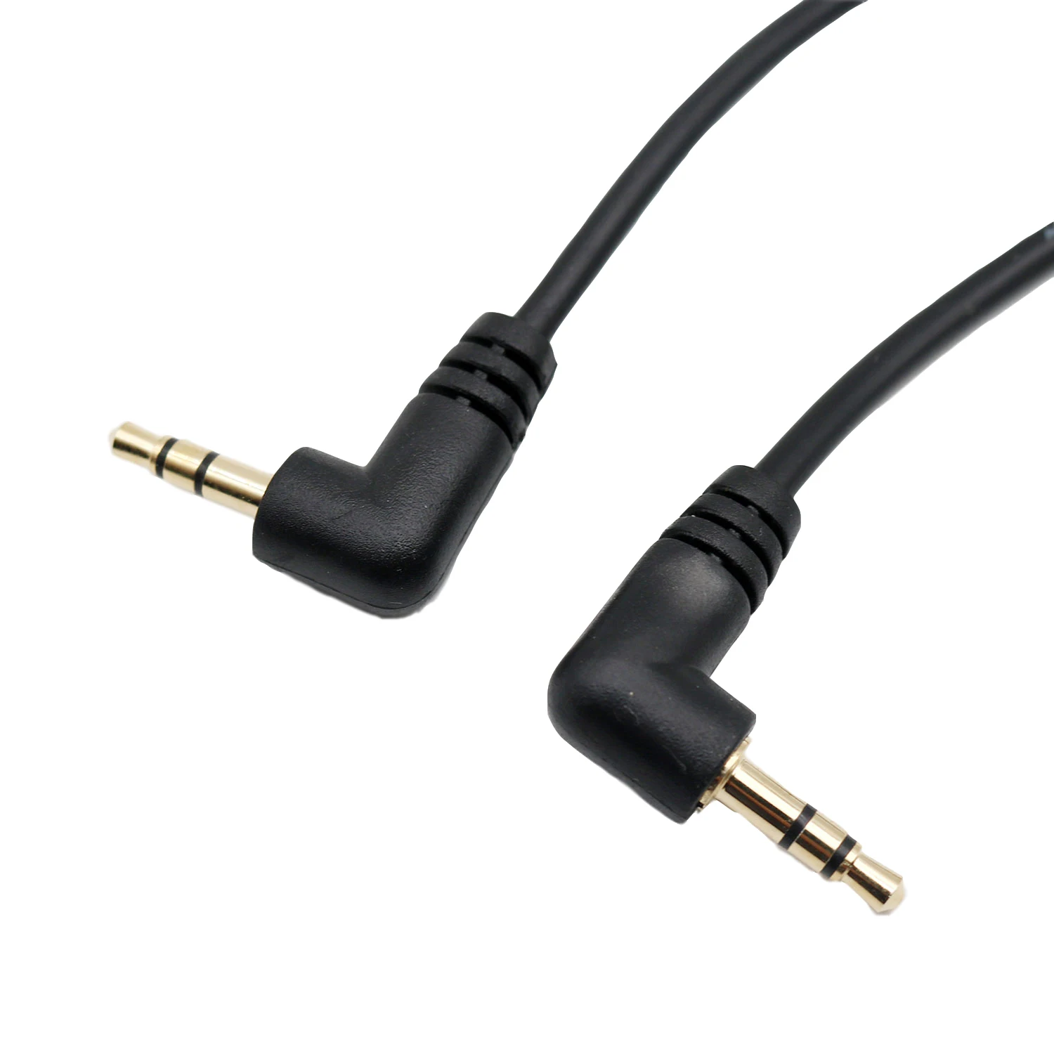 Short 10cm Gold Plated 90 Degree 3.5mm Male Right Angle to Male Right Angled Audio Stereo Jack Plug Car Aux Auxiliary 3-Pole TRS