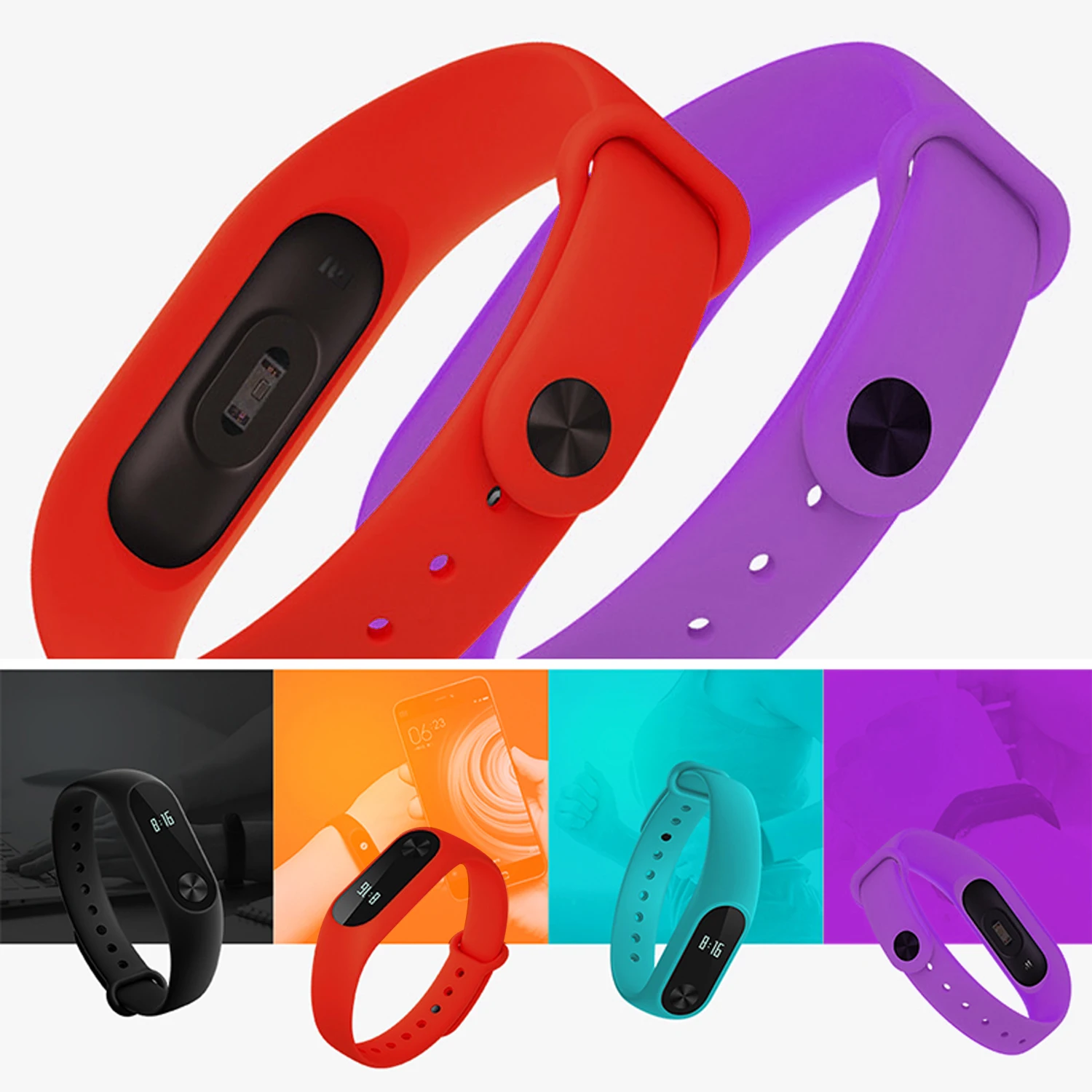 Gosear 15 Pcs untuk Xiao Mi Mi Band 3 4 Correa Mi Band 3 4 Gelang Pengganti Watch Tali Band jam Tangan Pintar Gelang Gelang