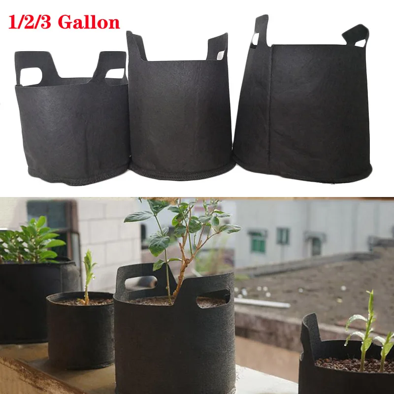 

Home Garden Plant Growth Bag Vegetable Flower Pot Moisturizing Planting Growing Bag 1/2/3 Gal