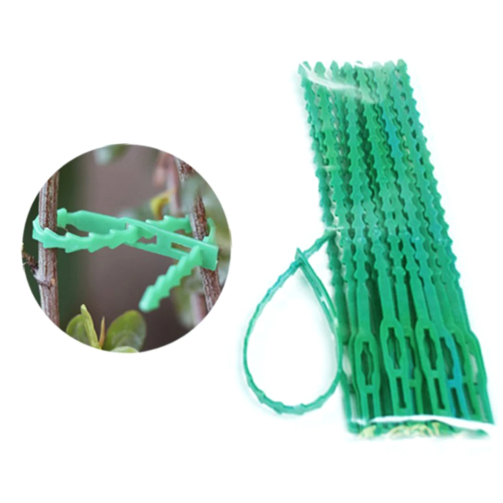 

50Pcs/Lot 13/17cm Adjustable Reusable Garden Cable Ties Plant Support Shrubs Tree Locking Nylon Plastic Ties Gardening Tools