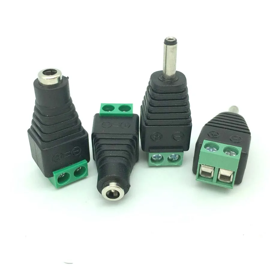 

200Pcs/Lot 1-36V 1.3 x 3.5mm 3.5*1.3mm DC Power Female/ Male Plug Jack Adapter Connector Plug for CCTV single color LED Light