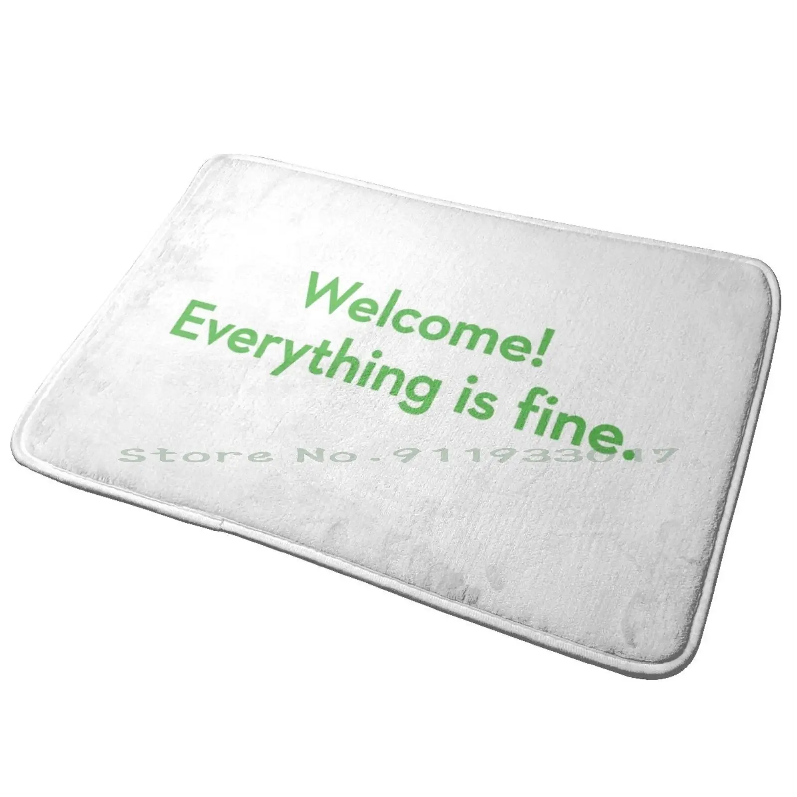 Welcome! Everything Is Fine-The Good Place Entrance Door Mat Bath Mat Rug Welcome Everything Is Fine The Good Place Tv Show