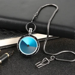 Multicolor Vintage Creative Quartz Pocket Watch with Snake Fob Chain Pendant Turntable Design Pocket Clock Unisex
