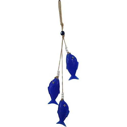 Bimbambom Fish 3'lü Pendulum Balcony Ornament lawn Ornament Mural Flock Wind Ornament