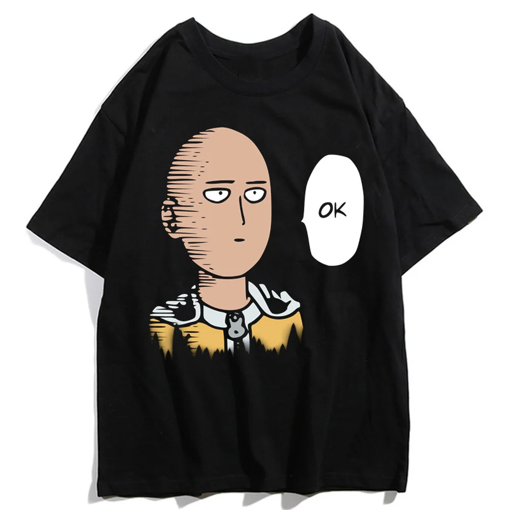 CLOOCL Anime One Punch Man Saitama Ok Genos Cotton Tshirt Funny Cartoon Graphic Print Men Shirts Harajuku Casual Tshirt Top Tees