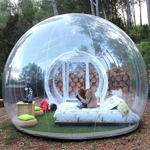 

Outdoor Inflatable Bubble Dome Tent On Sale Beautiful Transparent Tent 2-3 People Inflatable Bubble House Promotion !