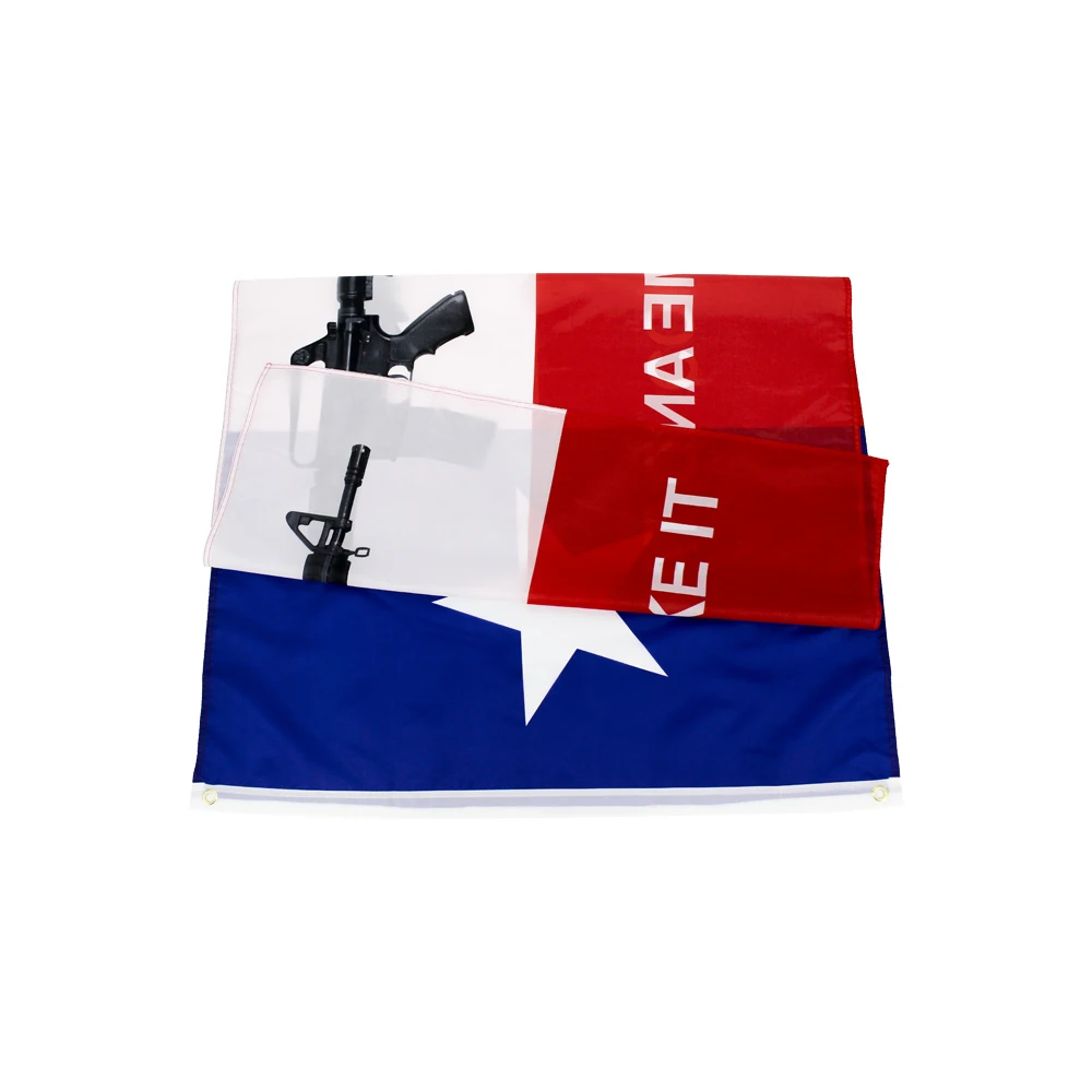 Yehoy  90*150cm  Texas State M4 Gun Come And Take It Flag For Decoration