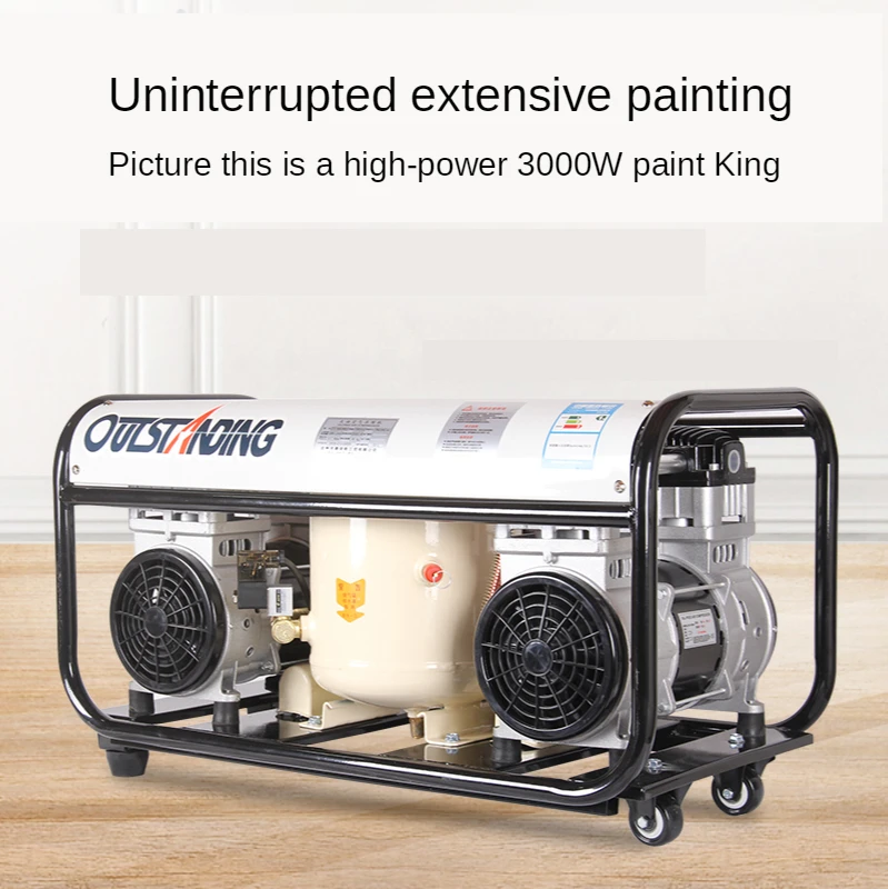 Air compressor Small high-pressure painting air compressor Silent and silent 220V copper air pump air compressor