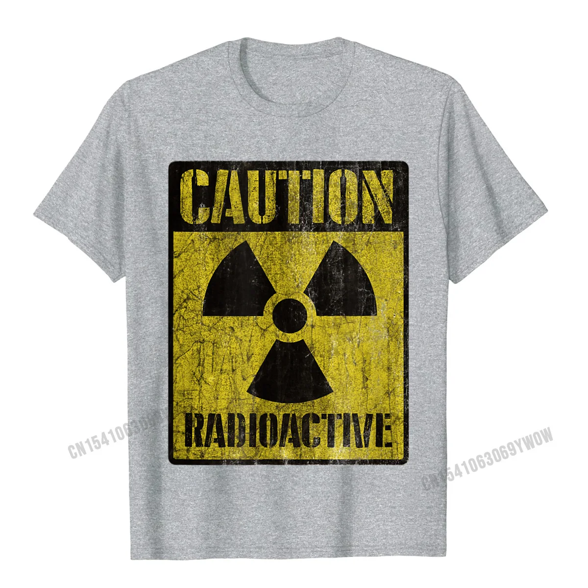 Grunge Caution Radioactive Tshirts for Men Camisas 2023 New Design Funny Top T-Shirts Printed Tops Tees Cotton