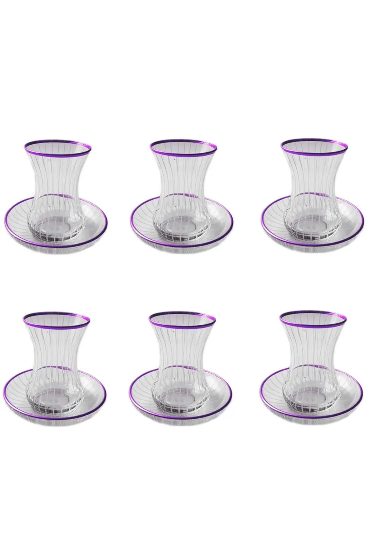 

Uras Slim Waisted Line (purple) 12 Piece 6 Personality Tea Team English Tea Cup Glass Cup