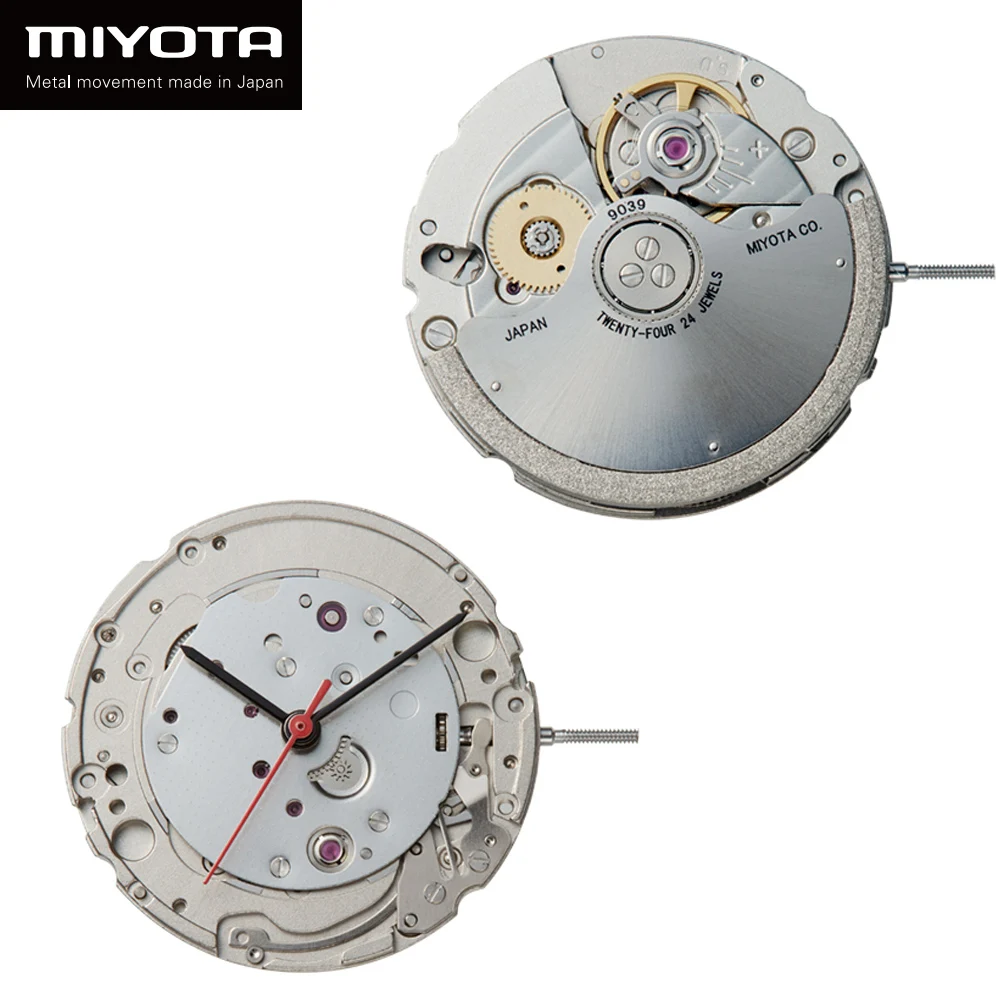 Japan MIYOTA 9039 Skeleton Mechanical Movement 24 Jewels High Quality Brand Clock Automatic Mechanism 3 o\'clock Watch Parts