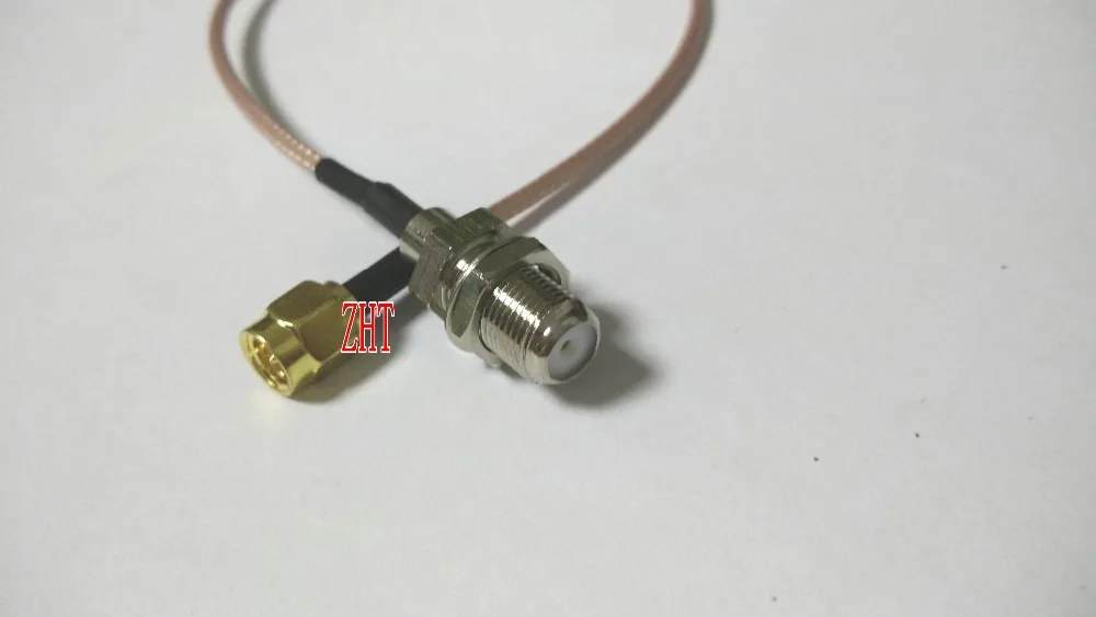 Bộ 100 Cuộn RG316 Cáp F Nữ Hạt Vách Ngăn Để SMA Đực RF Cổng Kết Nối Mới