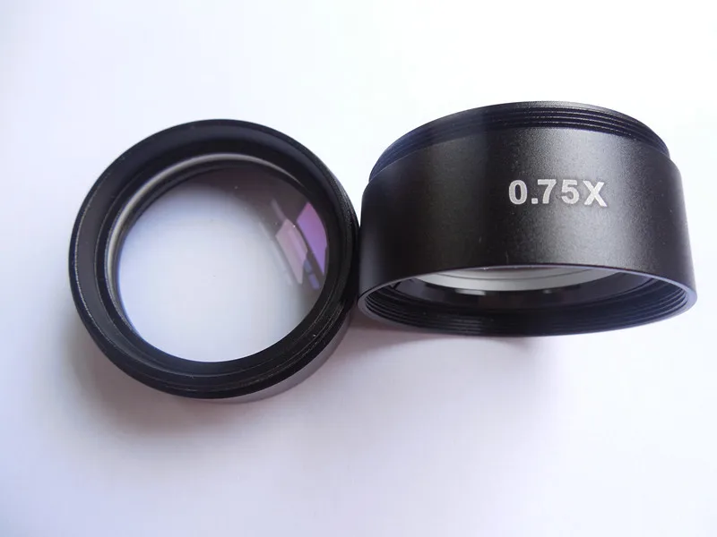 Lente de Barlow Objetiva Auxiliar Wd120 M48 0.75 Linha de Microscópio Estéreo Zoom Acessórios Amplificar a Distância de Trabalho 0.75x