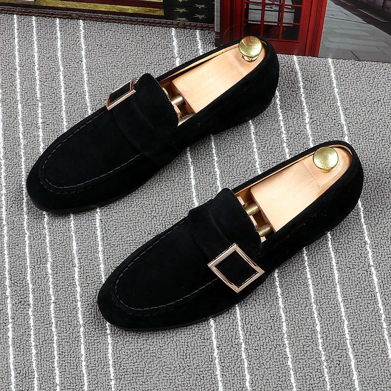 

England style men's casual original leather designer shoes slip-on lazy shoe breathable smoking slippers summer loafers zapatos