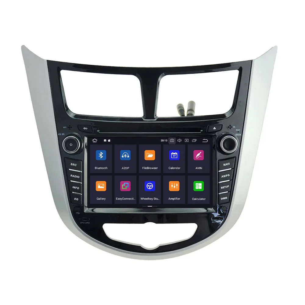 AOTSR Android 13 DSP Radio For Hyundai Accent Verna 2011 - 2017 Car GPS Navigation 1 Din Bluetooth Player Head Unit