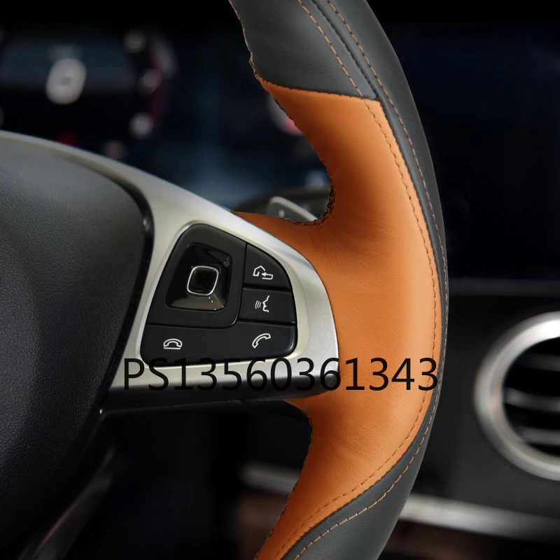 For Korean modern steering wheel cover MISTRA Elantra IX35 IX25 SONATA Santafe hand-stitched leather suede cover